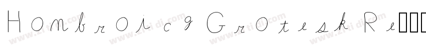 Hombroich Grotesk Re字体转换